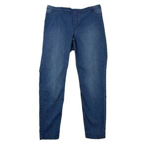 Simply Emma Women's Jeans Size 16W Dark Wash Stretchy Blue Denim